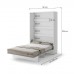 Sienas gulta 140 BED CONCEPT BC-01, balts Sienas gulta 140 BED CONCEPT BC-01, balts